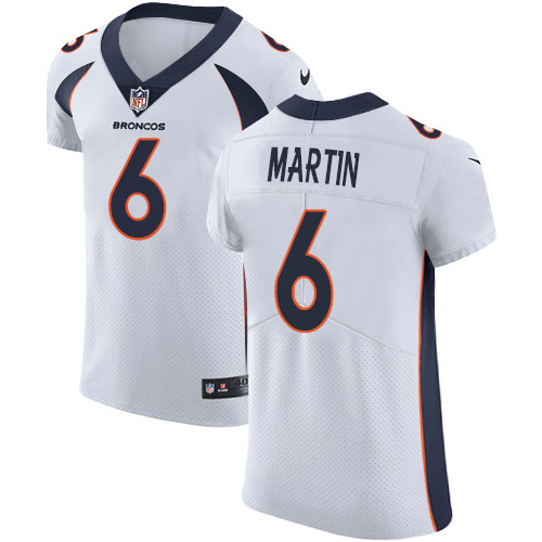 Nike Broncos #6 Sam Martin White Men's Stitched NFL New Elite Jersey