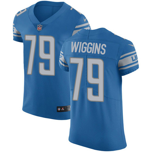 Nike Lions #79 Kenny Wiggins Blue Team Color Men's Stitched NFL Vapor Untouchable Elite Jersey