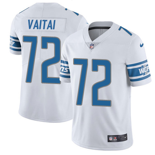 Nike Lions #72 Halapoulivaati Vaitai White Men's Stitched NFL Vapor Untouchable Limited Jersey