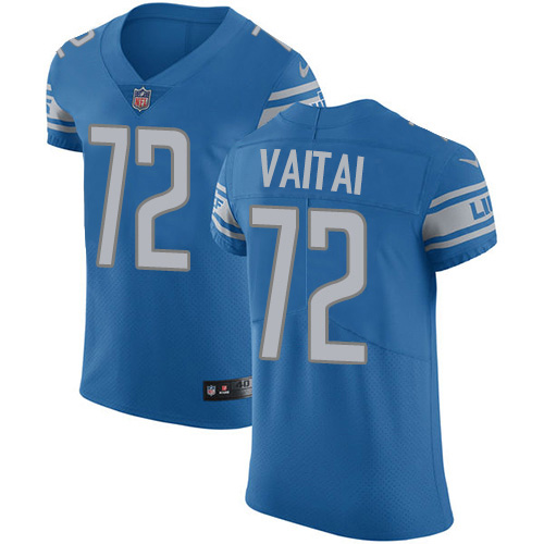 Nike Lions #72 Halapoulivaati Vaitai Blue Team Color Men's Stitched NFL Vapor Untouchable Elite Jersey