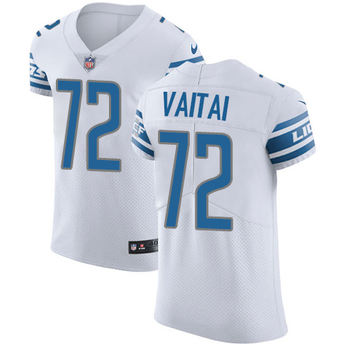 Nike Lions #72 Halapoulivaati Vaitai White Men's Stitched NFL New Elite Jersey