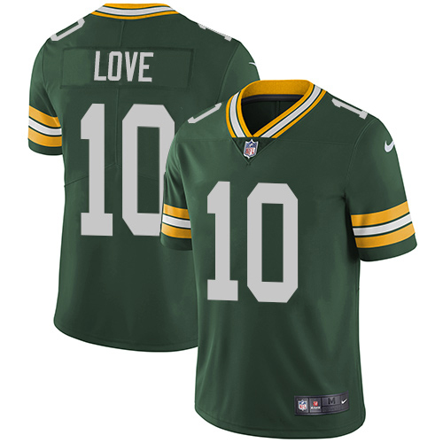 Nike Packers #10 Jordan Love Green Team Color Men's Stitched NFL Vapor Untouchable Limited Jersey