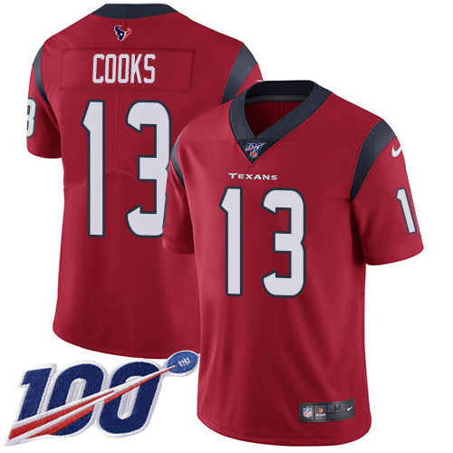 Nike Texans #13 Brandin Cooks Red Alternate Men's Stitched NFL 100th Season Vapor Untouchable Limited Jersey