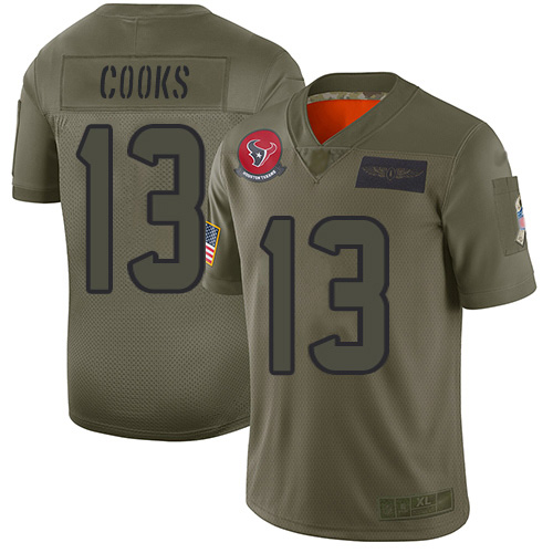 Nike Texans #13 Brandin Cooks Camo Men's Stitched NFL Limited 2019 Salute To Service Jersey Nike Texans #13 Brandin Cooks Camo Men's Stitched NFL Limited 2019 Salute To Service Jersey