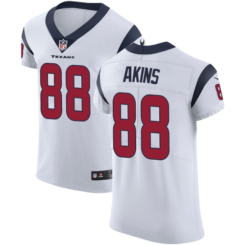 Nike Texans #88 Jordan Akins White Men's Stitched NFL New Elite Jersey