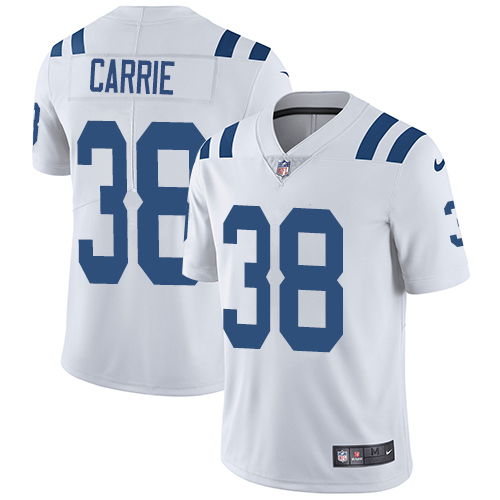 Nike Colts #38 T.J. Carrie White Men's Stitched NFL Vapor Untouchable Limited Jersey