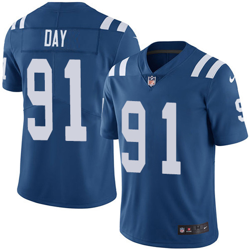 Nike Colts #91 Sheldon Day Royal Blue Team Color Men's Stitched NFL Vapor Untouchable Limited Jersey