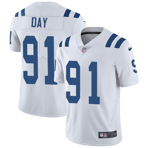 Nike Colts #91 Sheldon Day White Men's Stitched NFL Vapor Untouchable Limited Jersey