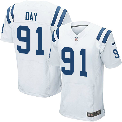Nike Colts #91 Sheldon Day White Men's Stitched NFL New Elite Jersey