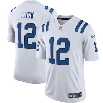 Indianapolis Colts #12 Andrew Luck Men's Nike White Vapor Limited Team Jersey