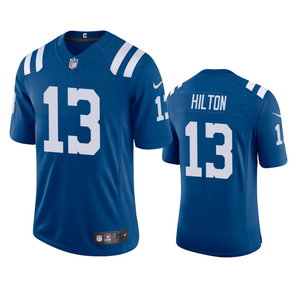Indianapolis Colts #13 T.Y. Hilton Men's Nike Royal 2020 Vapor Limited Jersey