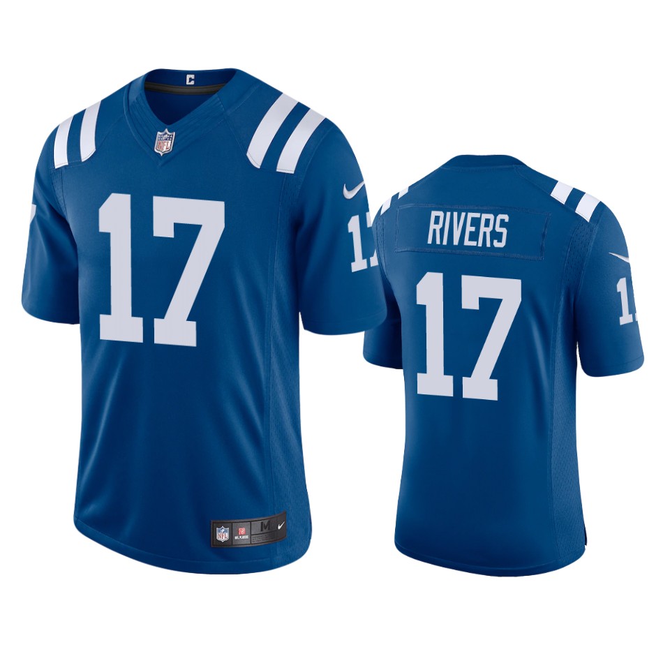 Indianapolis Colts #17 Philip Rivers Men's Nike Royal 2020 Vapor Limited Jersey