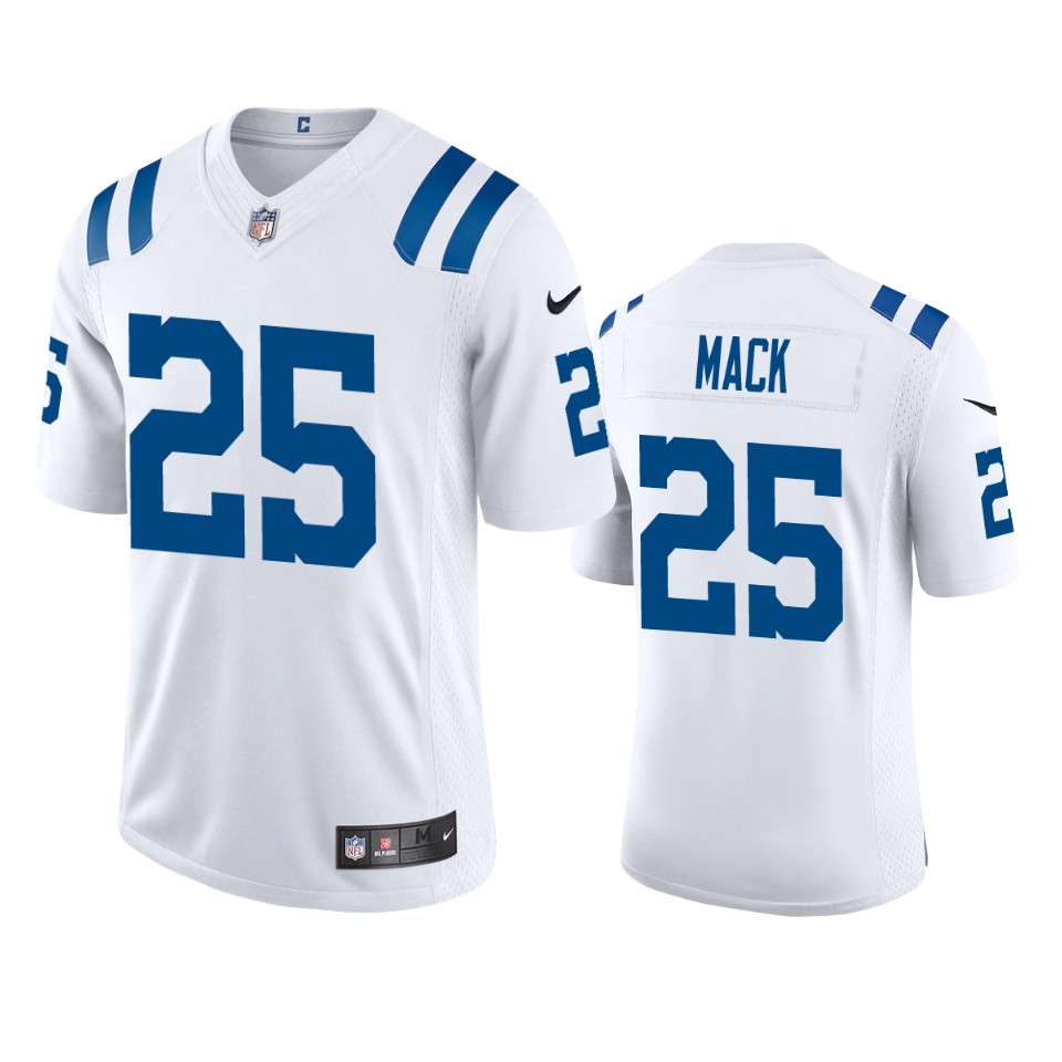 Indianapolis Colts #25 Marlon Mack Men's Nike White 2020 Vapor Limited Jersey