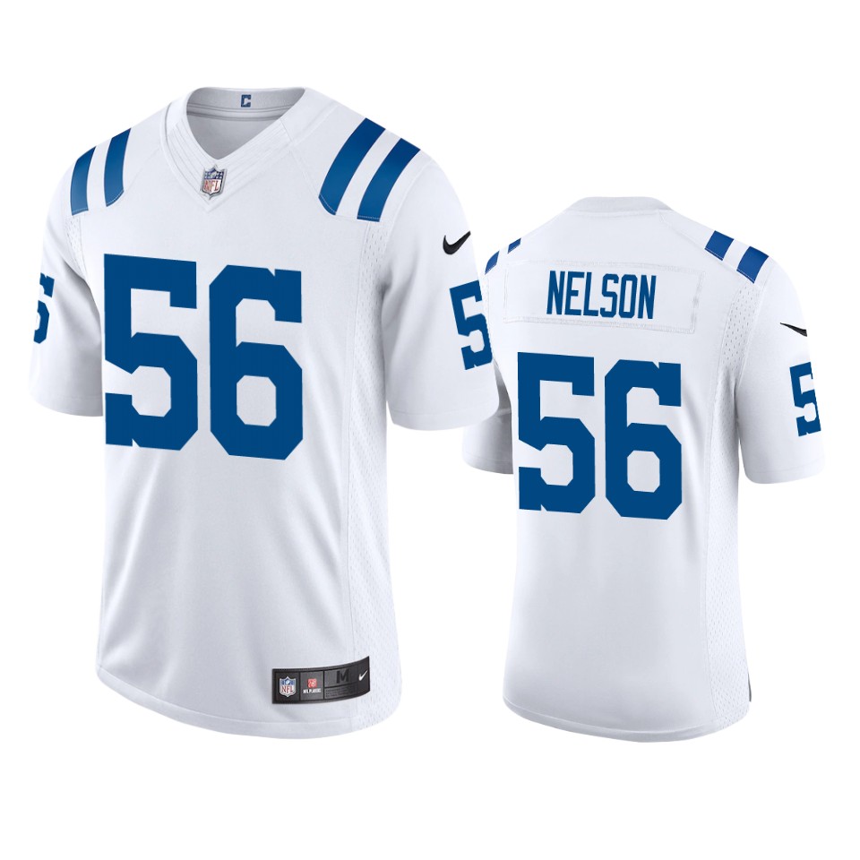 Indianapolis Colts #56 Quenton Nelson Men's Nike White 2020 Vapor Limited Jersey