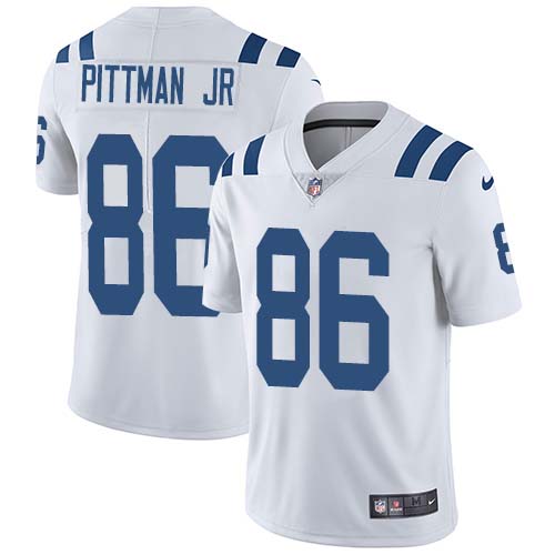 Nike Colts #86 Michael Pittman Jr. White Men's Stitched NFL Vapor Untouchable Limited Jersey