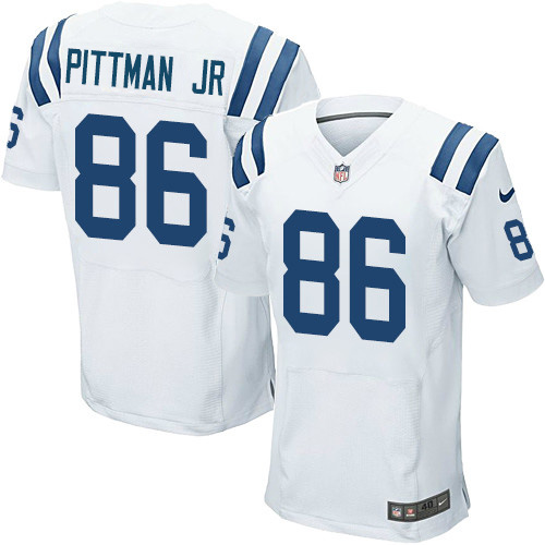 Nike Colts #86 Michael Pittman Jr. White Men's Stitched NFL New Elite Jersey