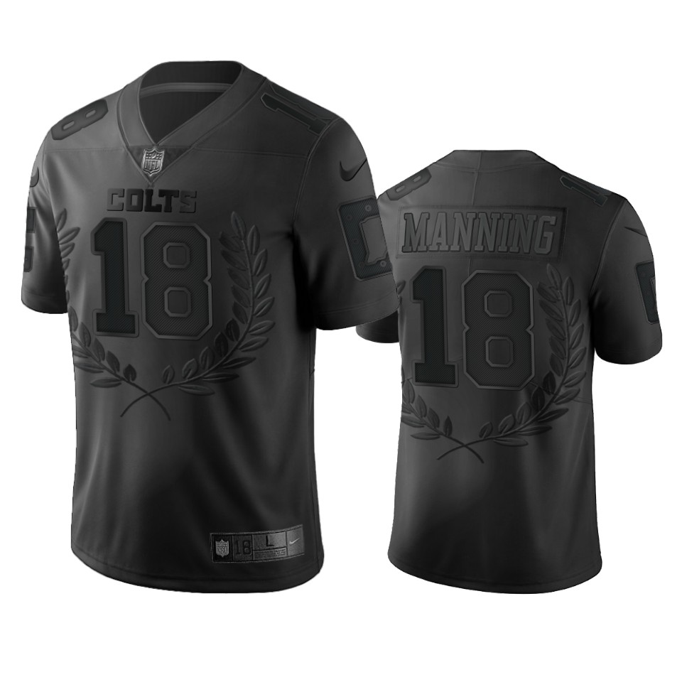 Indianapolis Colts #18 Peyton Manning Men's Nike Black NFL MVP Limited Edition Jersey