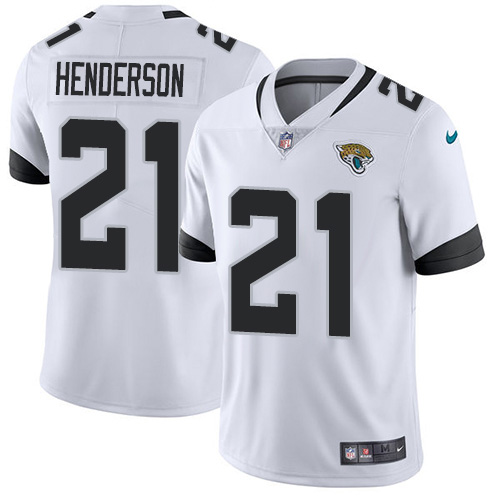 Nike Jaguars #21 C.J. Henderson White Men's Stitched NFL Vapor Untouchable Limited Jersey