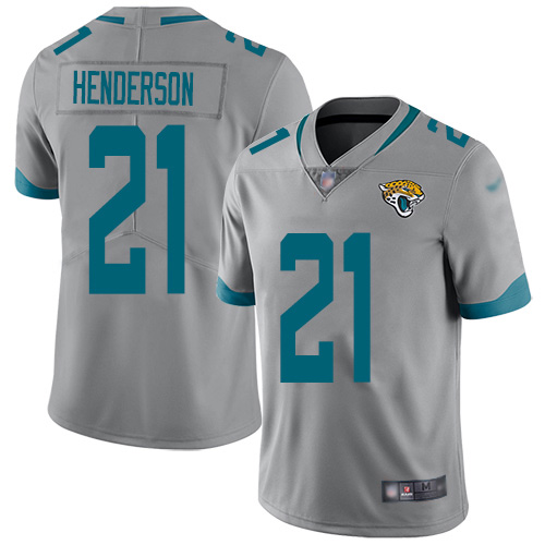 Nike Jaguars #21 C.J. Henderson Silver Men's Stitched NFL Limited Inverted Legend Jersey