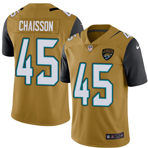 Nike Jaguars #45 K'Lavon Chaisson Gold Men's Stitched NFL Limited Rush Jersey