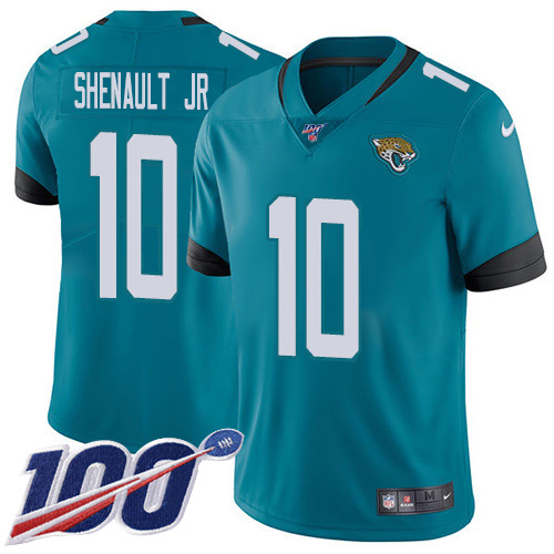 Nike Jaguars #10 Laviska Shenault Jr. Teal Green Alternate Men's Stitched NFL 100th Season Vapor Untouchable Limited Jersey