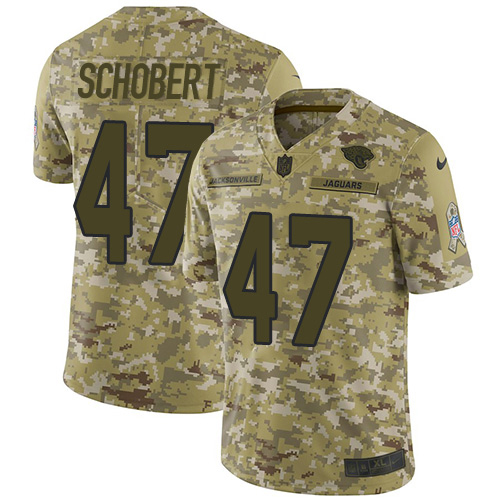 Nike Jaguars #47 Joe Schobert Camo Men's Stitched NFL Limited 2018 Salute To Service Jersey