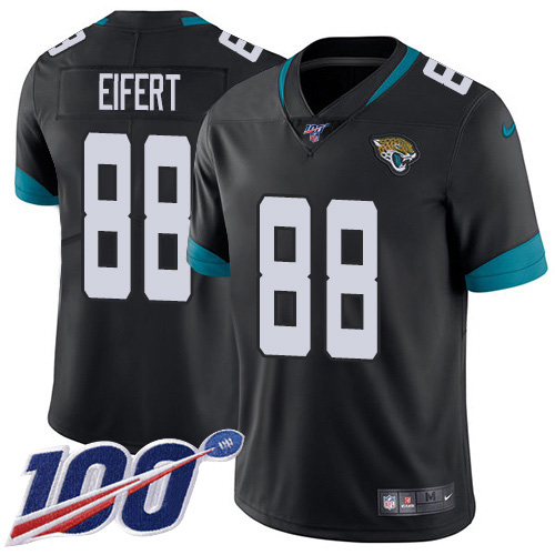 Nike Jaguars #88 Tyler Eifert Black Team Color Men's Stitched NFL 100th Season Vapor Untouchable Limited Jersey