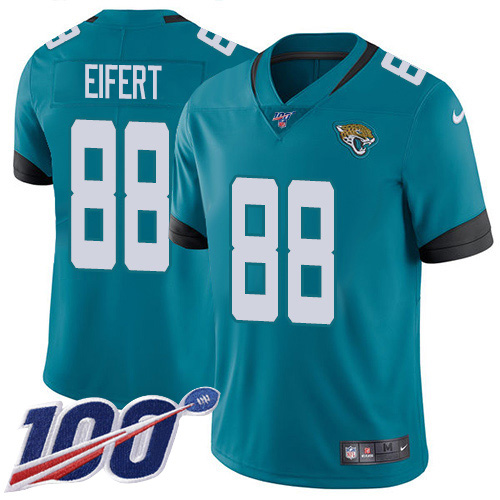Nike Jaguars #88 Tyler Eifert Teal Green Alternate Men's Stitched NFL 100th Season Vapor Untouchable Limited Jersey