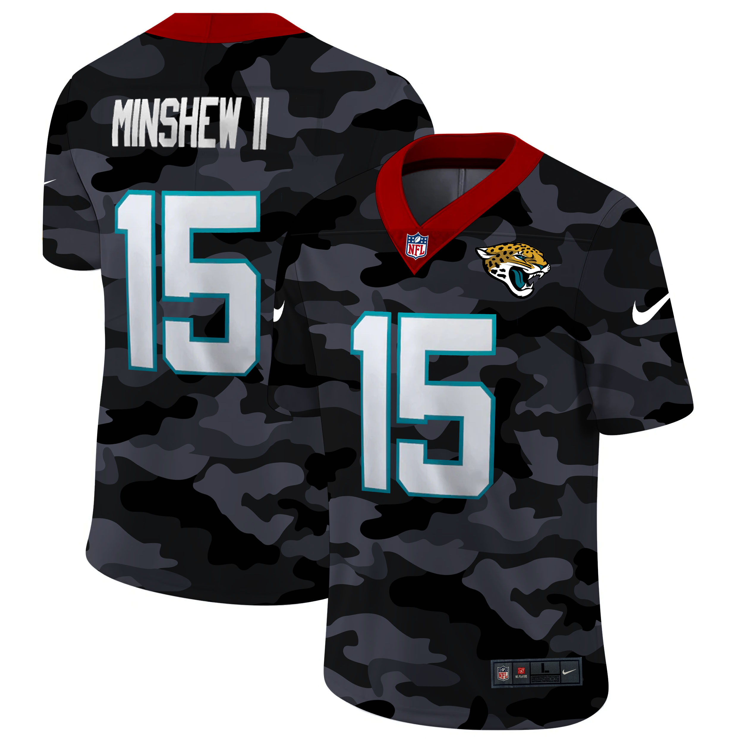 Jacksonville Jaguars #15 Gardner Minshew II Men's Nike 2020 Black CAMO Vapor Untouchable Limited Stitched NFL Jersey