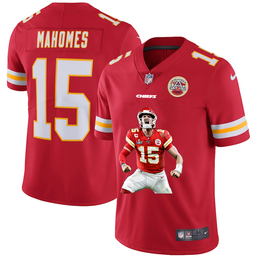 Kansas City Chiefs #15 Patrick Mahomes Men's Nike Player Signature Moves Vapor Limited NFL Jersey Red
