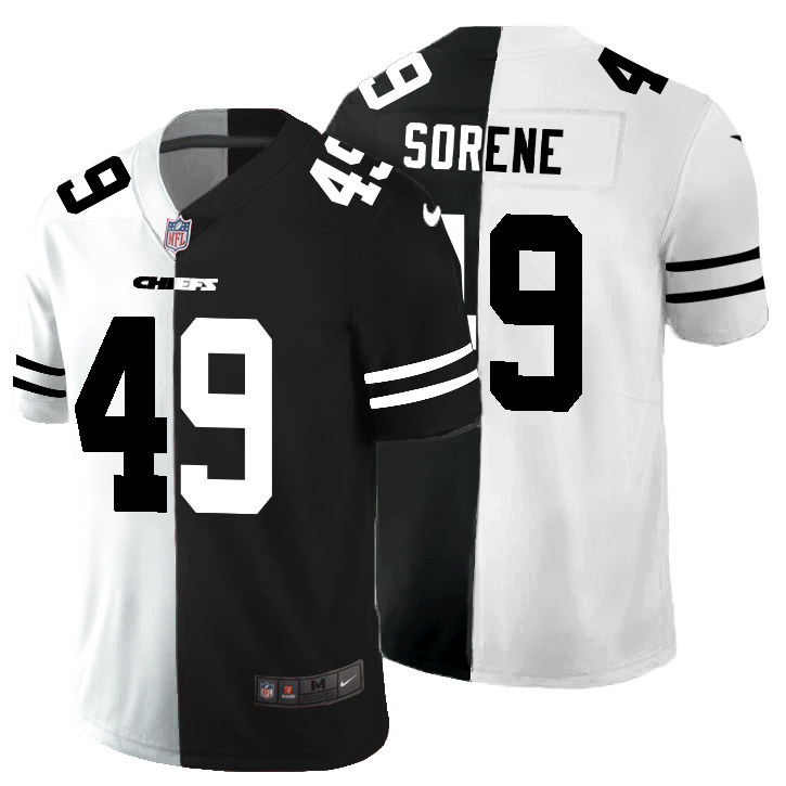 Kansas City Chiefs #49 Daniel Sorensen Men's Black V White Peace Split Nike Vapor Untouchable Limited NFL Jersey