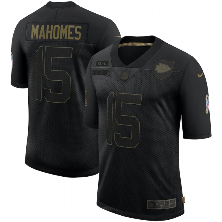 Kansas City Chiefs #15 Patrick Mahomes Nike 2020 Salute To Service Limited Jersey Black Kansas City Chiefs #15 Patrick Mahomes Nike 2020 Salute To Service Limited Jersey Black