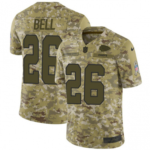 Nike Chiefs #26 Le'Veon Bell Camo Men's Stitched NFL Limited 2018 Salute To Service Jersey