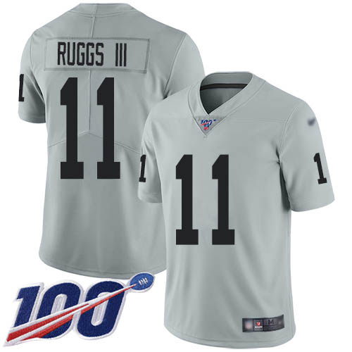 Nike Raiders #11 Henry Ruggs III Silver Men's Stitched NFL Limited Inverted Legend 100th Season Jersey