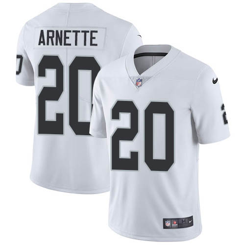 Nike Raiders #20 Damon Arnette White Men's Stitched NFL Vapor Untouchable Limited Jersey