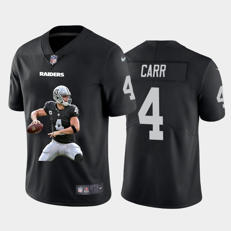 Las Vegas Raiders #4 Derek Carr Men's Nike Player Signature Moves Vapor Limited NFL Jersey Black