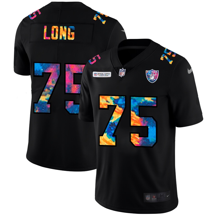Las Vegas Raiders #75 Howie Long Men's Nike Multi-Color Black 2020 NFL Crucial Catch Vapor Untouchable Limited Jersey