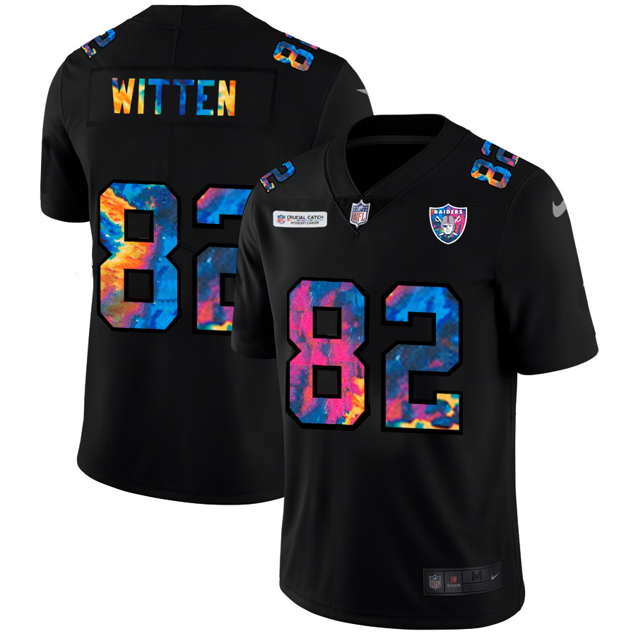 Las Vegas Raiders #82 Jason Witten Men's Nike Multi-Color Black 2020 NFL Crucial Catch Vapor Untouchable Limited Jersey