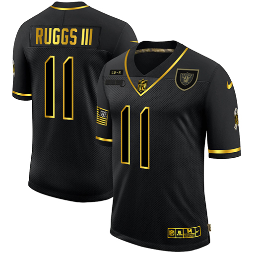 Las Vegas Raiders #11 Henry Ruggs III Men's Nike 2020 Salute To Service Golden Limited NFL Jersey Black