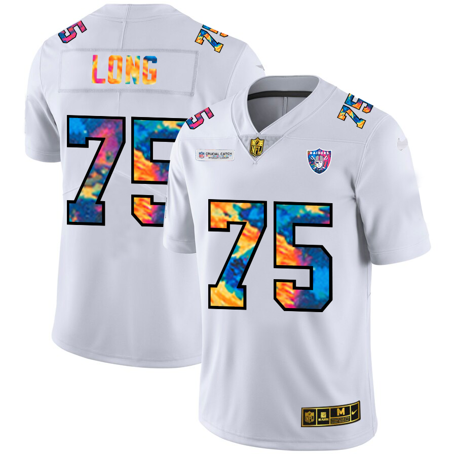 Las Vegas Raiders #75 Howie Long Men's White Nike Multi-Color 2020 NFL Crucial Catch Limited NFL Jersey