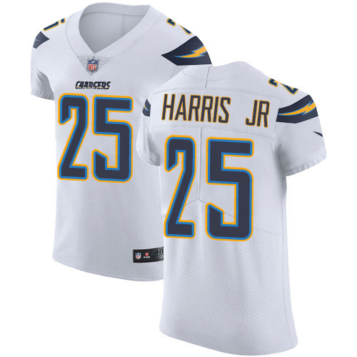 Nike Chargers #25 Chris Harris Jr White Men's Stitched NFL New Elite Jersey