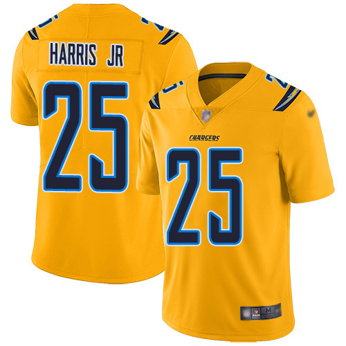 Nike Chargers #25 Chris Harris Jr Gold Men's Stitched NFL Limited Inverted Legend Jersey
