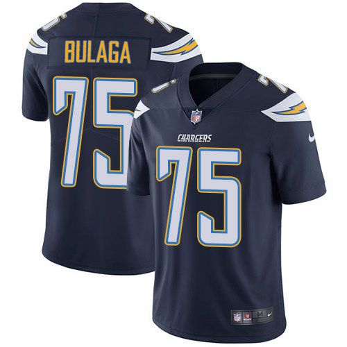 Nike Chargers #75 Bryan Bulaga Navy Blue Team Color Men's Stitched NFL Vapor Untouchable Limited Jersey