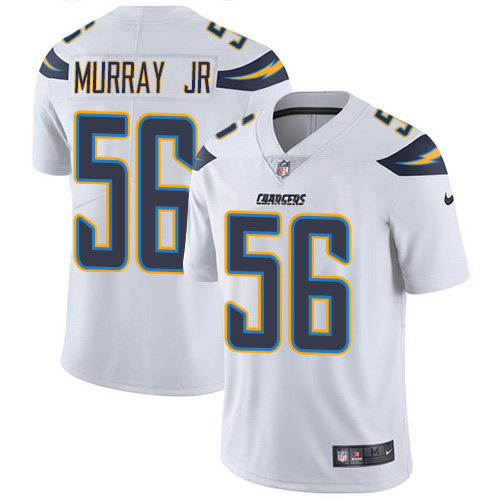 Nike Chargers #56 Kenneth Murray Jr White Men's Stitched NFL Vapor Untouchable Limited Jersey