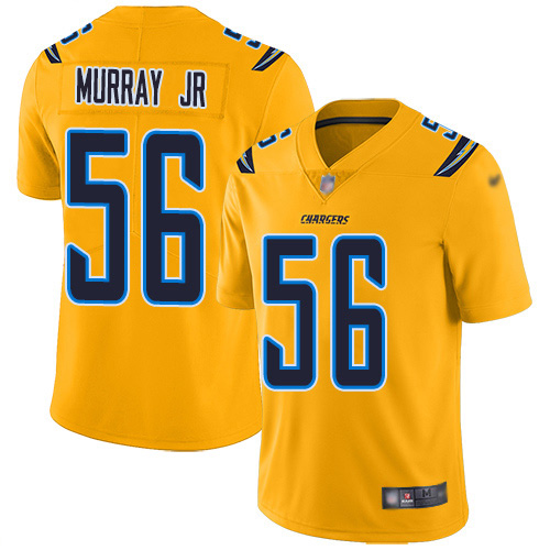 Nike Chargers #56 Kenneth Murray Jr Gold Men's Stitched NFL Limited Inverted Legend Jersey
