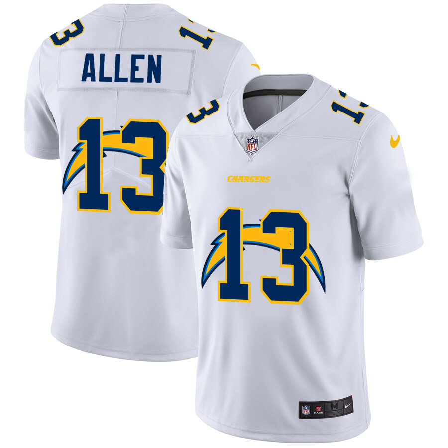 Los Angeles Chargers #13 Keenan Allen White Men's Nike Team Logo Dual Overlap Limited NFL Jersey