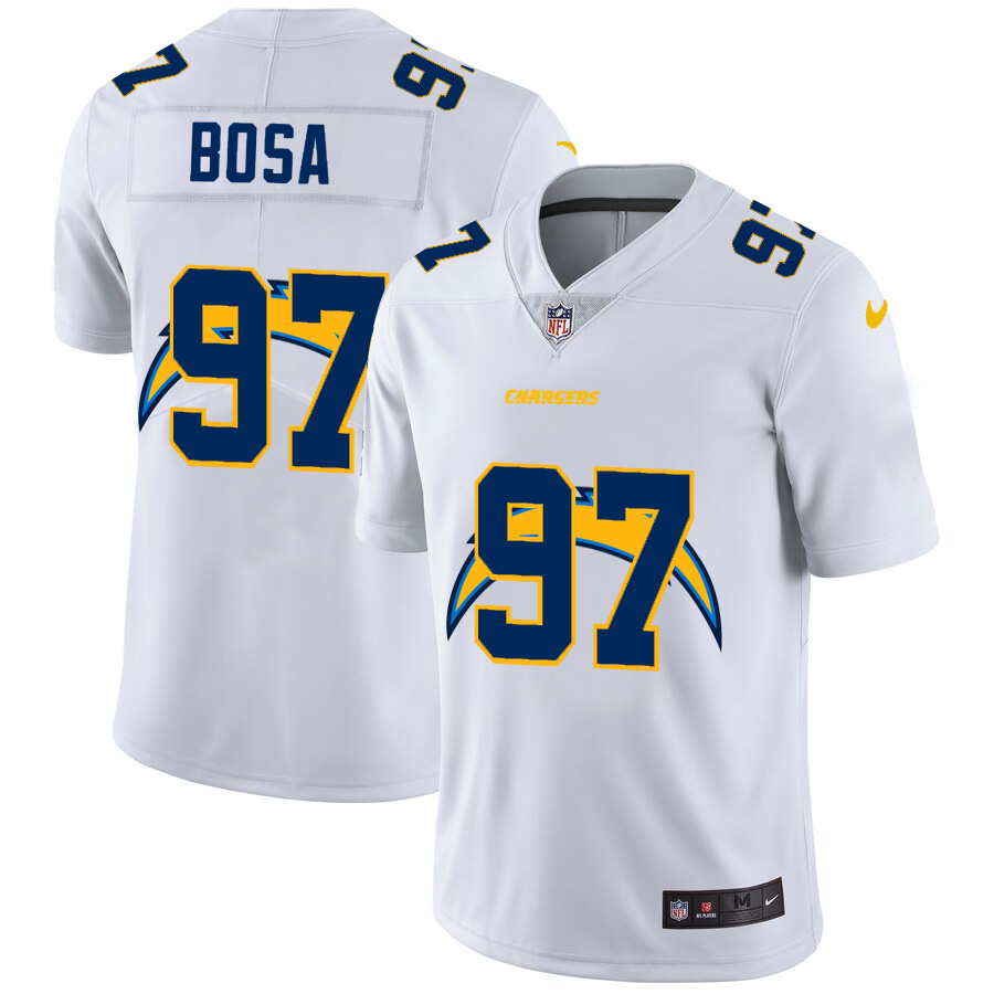 Los Angeles Chargers #97 Joey Bosa White Men's Nike Team Logo Dual Overlap Limited NFL Jersey