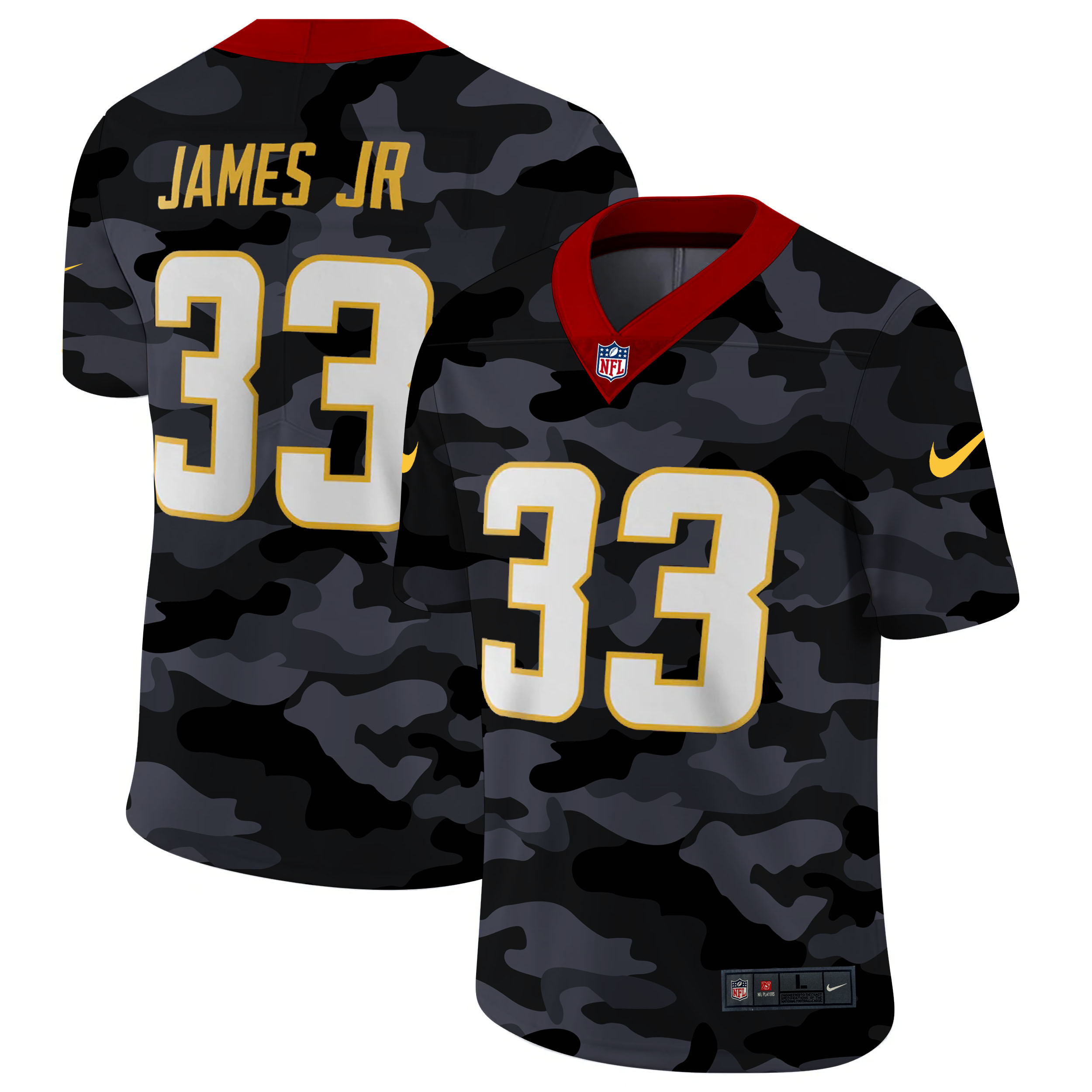 Los Angeles Chargers #33 Derwin James Jr Men's Nike 2020 Black CAMO Vapor Untouchable Limited Stitched NFL Jersey