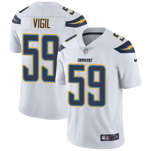 Nike Chargers #59 Nick Vigil White Men's Stitched NFL Vapor Untouchable Limited Jersey