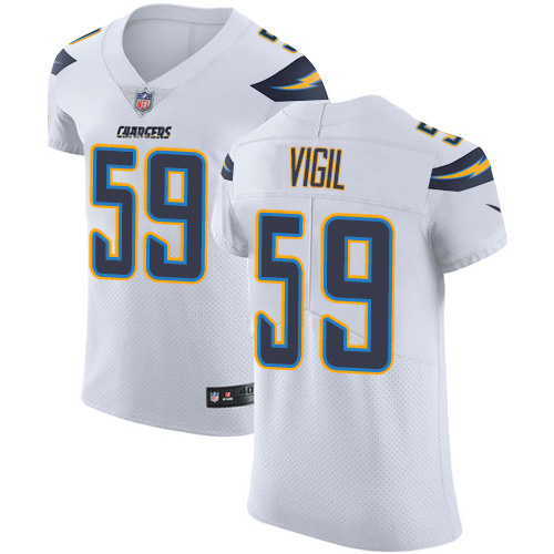Nike Chargers #59 Nick Vigil White Men's Stitched NFL New Elite Jersey